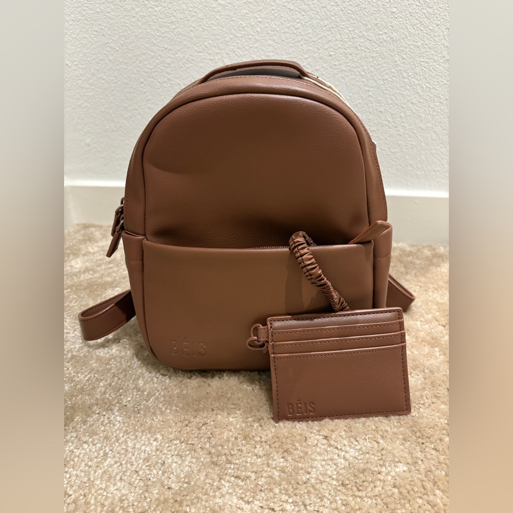 BEIS Essential Mini Backpack in Maple